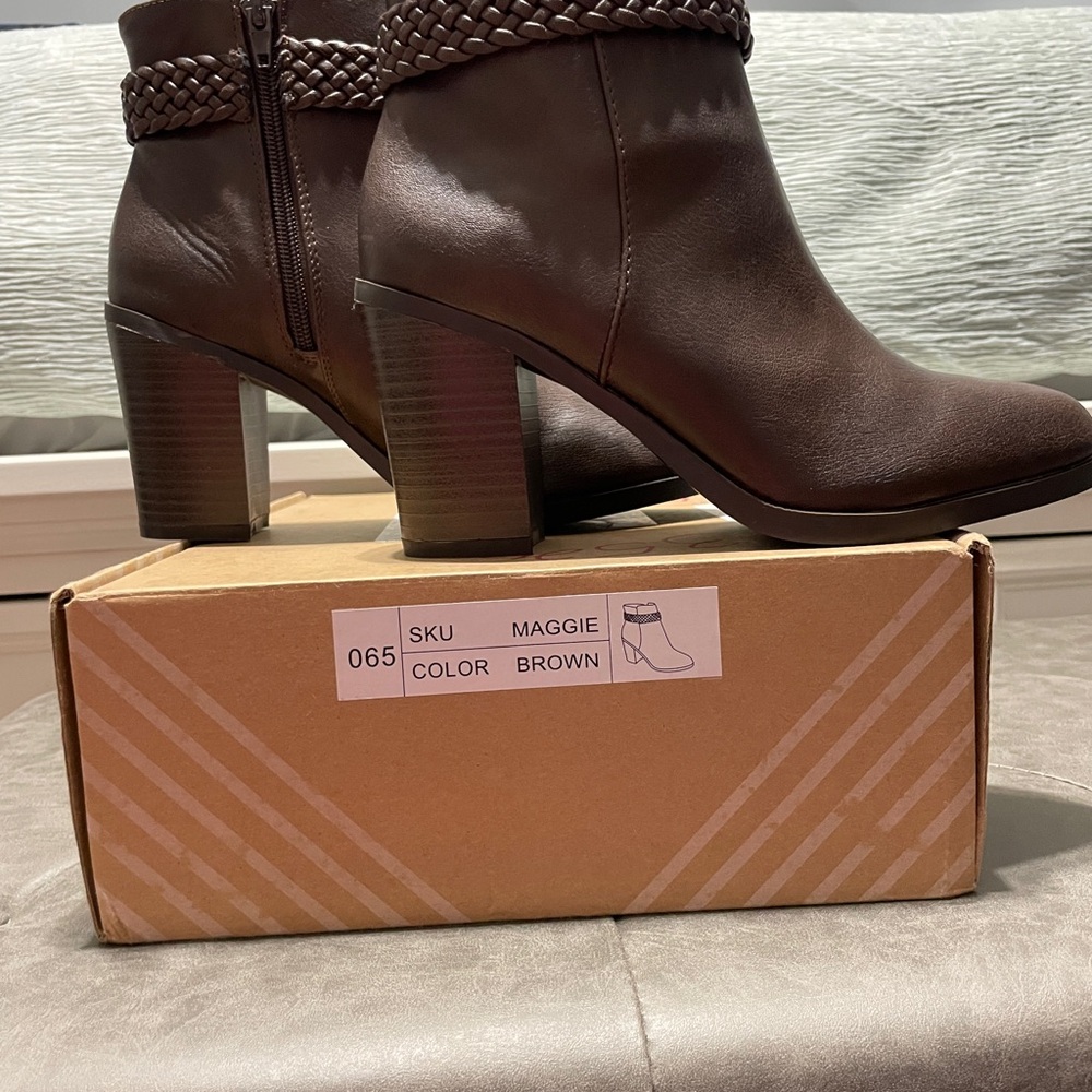 Journee Collection Dark Brown Heeled Boots